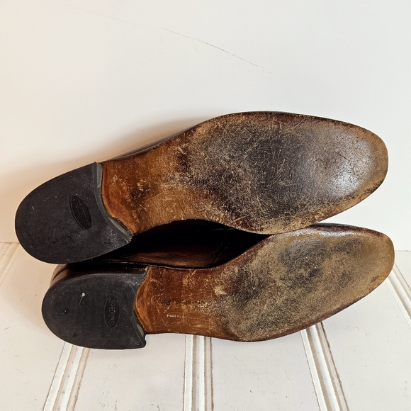 Bally Kelton Brown Leather Loafers Men’s Size 10 Slip On Dress Shoes Switzerland - Picture 10 of 14